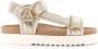 Maruti Beau leren sandalen met klittenband Goud Leer Plateau sandalen Dames - Thumbnail 5