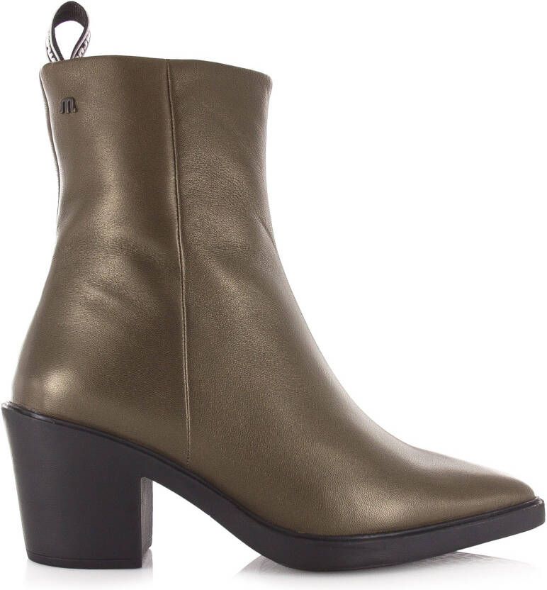 Maruti Gisele Leather Metallic Bronze Brons Leer Enkellaars met hak Dames - Foto 7