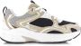 Maruti Novi Lage Dames Sneakers Zwart\Wit\Goud - Thumbnail 3