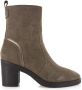 Maruti Vanity Suede Taupe Beige Suede Enkellaars met hak Dames - Thumbnail 4
