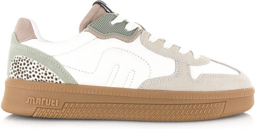 Maruti Yale Suede sneakers groen Wit Leer Lage sneakers Dames - Foto 7