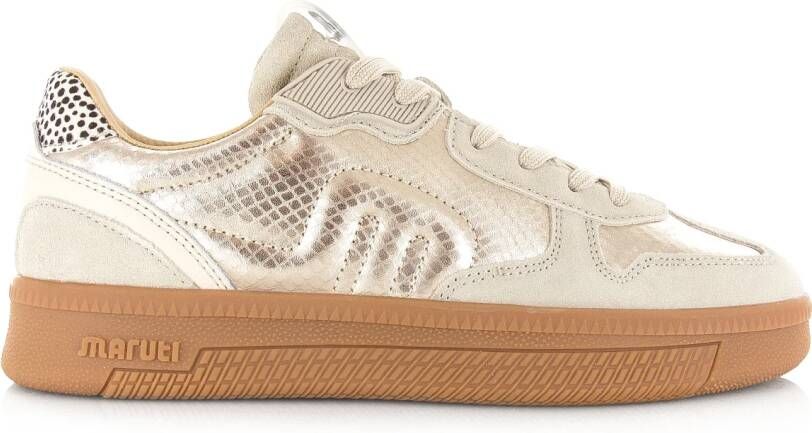 Maruti Yale Suede taupe gold sneakers Leer Dames
