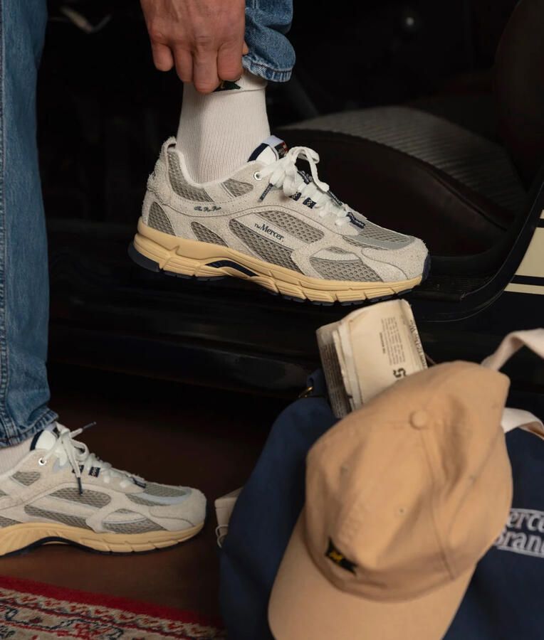 MERCER AMSTERDAM Lage Sneakers The Re-run Americana H Suède Gebroken wit - Foto 5