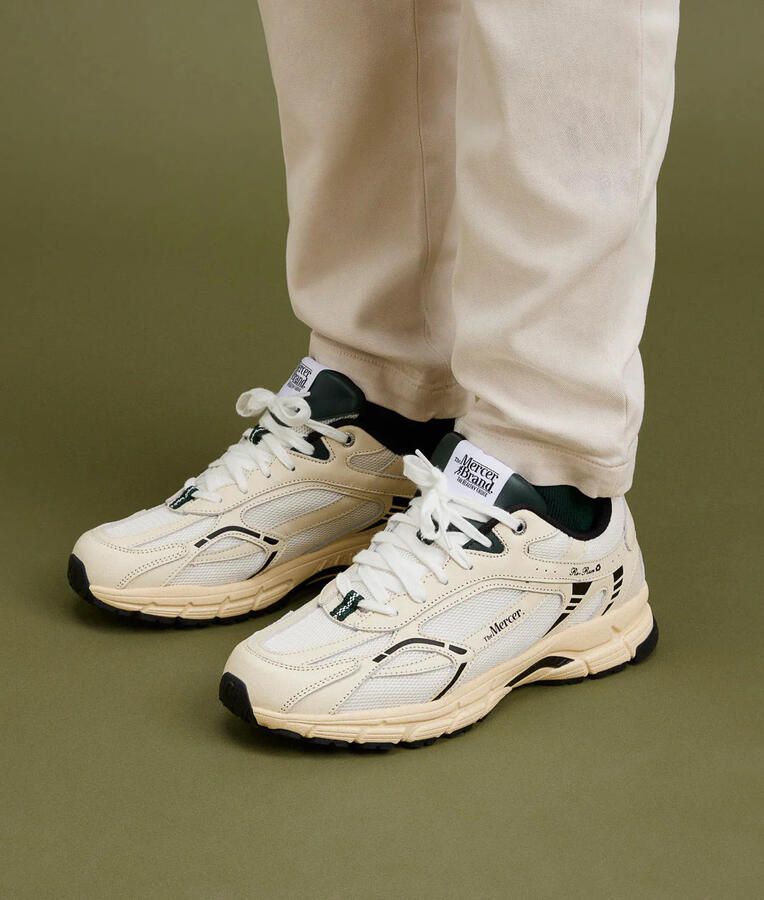 MERCER AMSTERDAM Lage Sneakers The Re-run Classic Maat: 39 Materiaal: Leatherlook Kleur: Beige - Foto 4