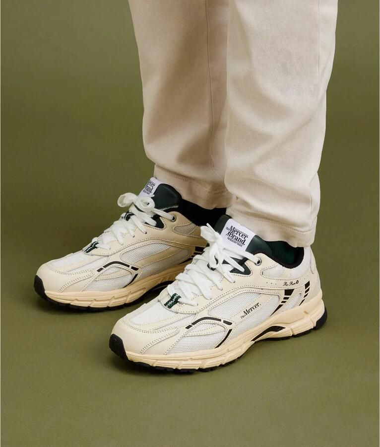 MERCER AMSTERDAM Lage Sneakers The Re-run Classic Maat: 43 Materiaal: Leatherlook Kleur: Beige - Foto 4