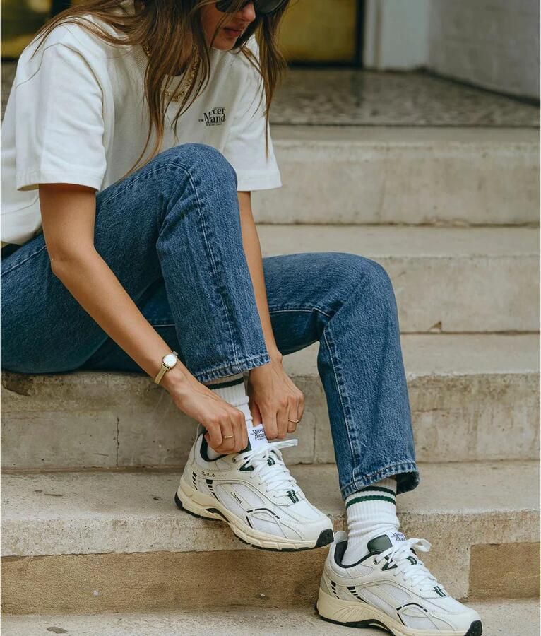 MERCER AMSTERDAM Lage Sneakers The Re-run Classic Maat: 43 Materiaal: Leatherlook Kleur: Beige - Foto 5