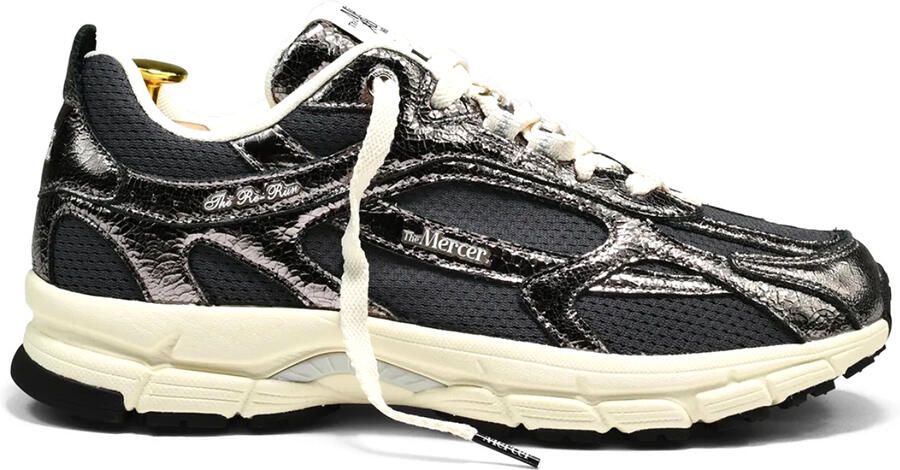 MERCER AMSTERDAM Lage Sneakers Dames The Re-run Cracked Mesh Grijs - Foto 3