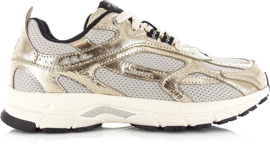 MERCER AMSTERDAM Lage Sneakers Dames The Re-run Cracked Maat: 39 Materiaal: Mesh Kleur: Goudkleurig - Foto 9