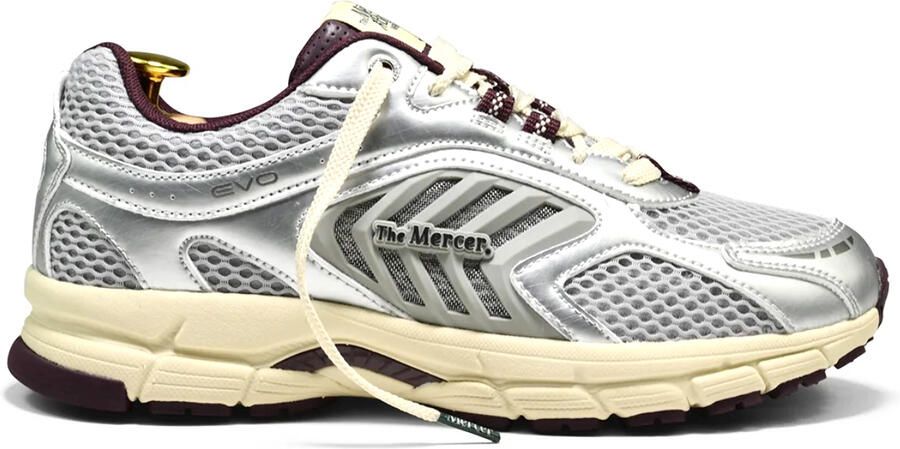 MERCER AMSTERDAM Lage Sneakers The Re-run Evo Leatherlook Zilver - Foto 7