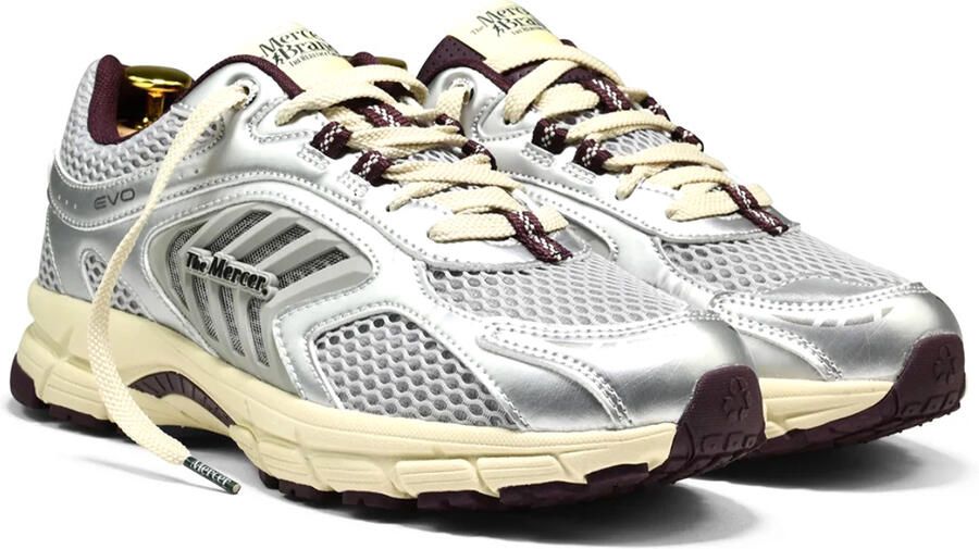 MERCER AMSTERDAM Lage Sneakers The Re-run Evo Leatherlook Zilver - Foto 8