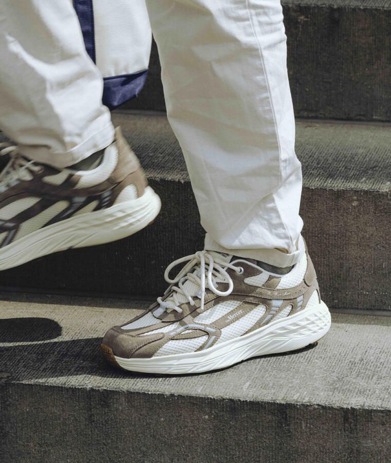 MERCER AMSTERDAM Lage Sneakers Heren The Re-run Max Maat: 45 Materiaal: Suède Kleur: Beige - Foto 4