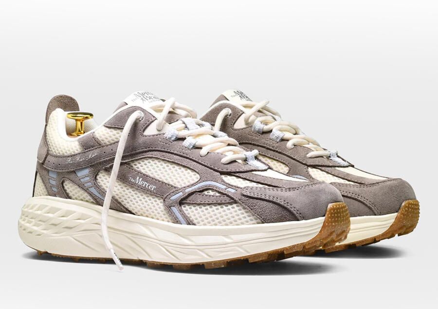 MERCER AMSTERDAM Lage Sneakers Heren The Re-run Max Maat: 45 Materiaal: Suède Kleur: Beige - Foto 5