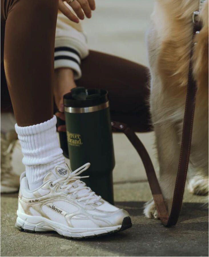 MERCER AMSTERDAM Lage Sneakers Dames The Re-run Metallic Maat: 40 Materiaal: Leer Kleur: Beige - Foto 7