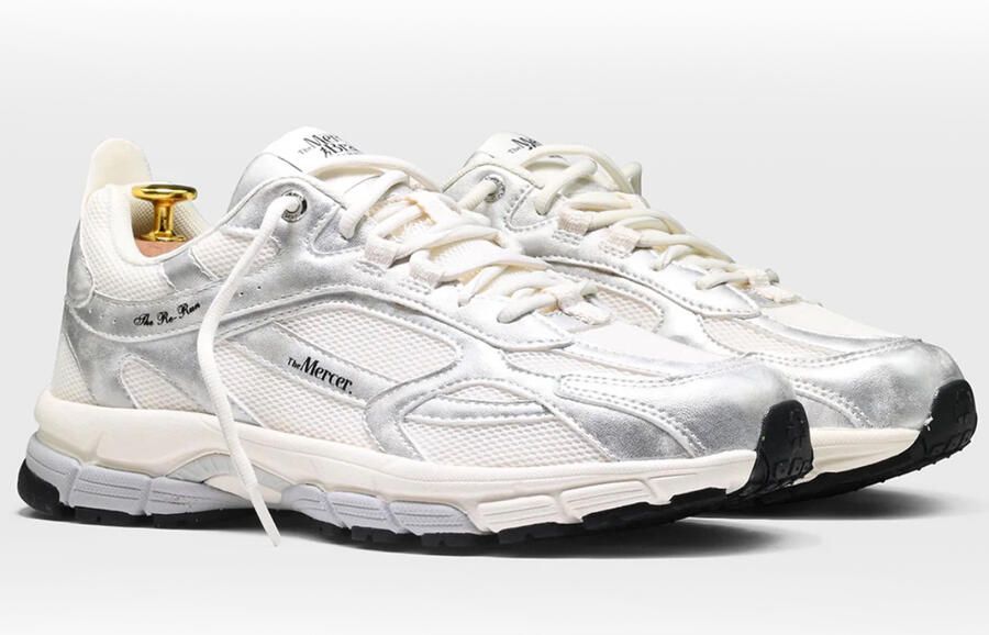 MERCER AMSTERDAM Lage Sneakers Dames The Re-run Metallic Maat: 43 Materiaal: Textiel Kleur: Wit - Foto 6