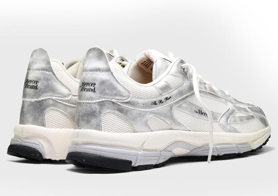MERCER AMSTERDAM Lage Sneakers Dames The Re-run Metallic Maat: 43 Materiaal: Textiel Kleur: Wit - Foto 5