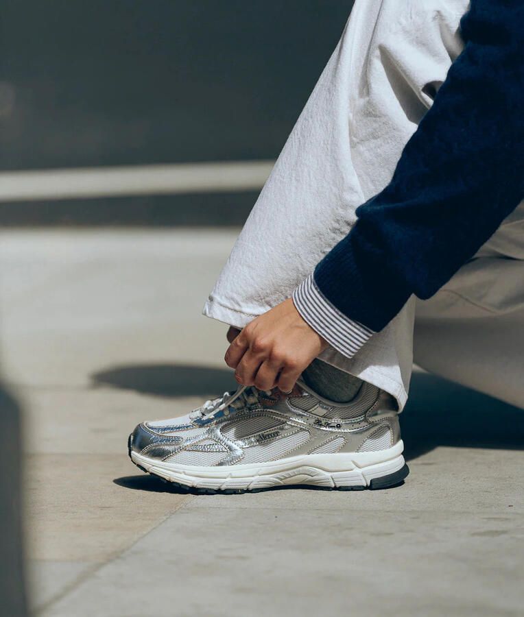 MERCER AMSTERDAM Lage Sneakers Dames The Re-run Pine Maat: 39 Materiaal: Textiel Kleur: Zilver - Foto 7