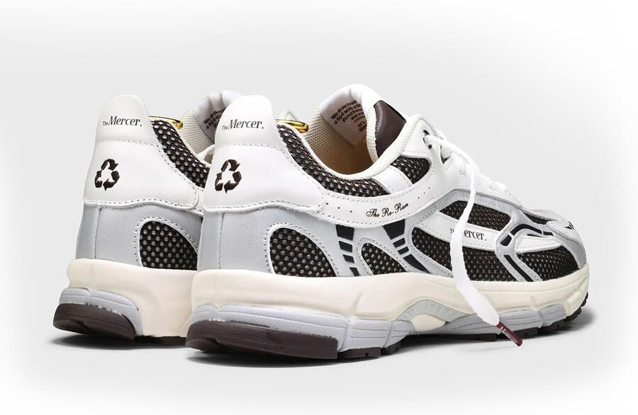 MERCER AMSTERDAM Lage Sneakers Dames The Re-run White Silver Maat: 43 Materiaal: Leatherlook Kleur: Wit - Foto 2