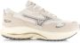 Mizuno Wave Rider ß | White Sand Ultimate Gray Wit Suede Lage sneakers - Thumbnail 1