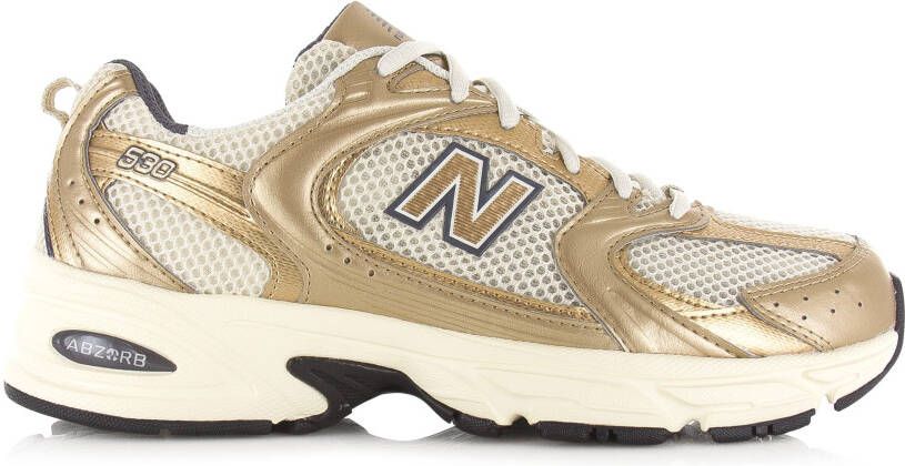 New Balance 530 Turtledove Gold Metallic Beige Mesh Lage sneakers Dames