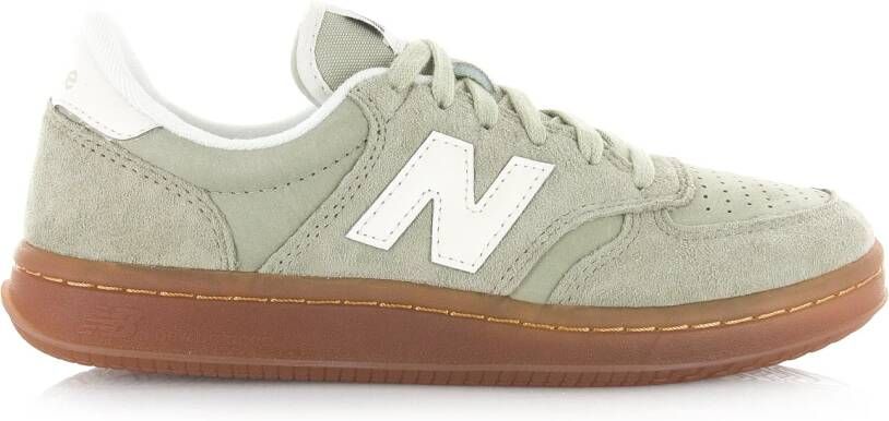 New Balance T500 leren sneakers groen Suede Unisex