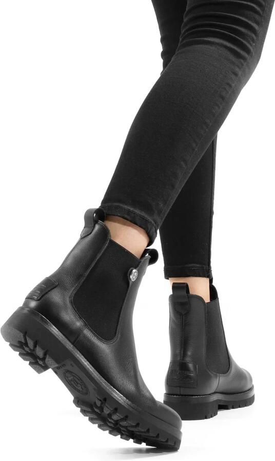 Panama Jack Chelsea-boots Francesca Igloo Enkellaars boots blokhak profielzool met lamsvachtvoering - Foto 3