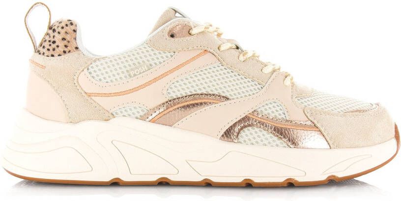 POELMAN beige sneakers van mesh Beige Mesh Lage sneakers Dames - Foto 2