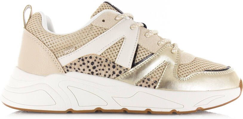 POELMAN C18582X9PSH25 Beige Goud Beige Mesh Lage sneakers Dames - Foto 2