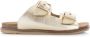 POELMAN Goudkleurige sandalen met gespen Goud Leer Platte sandalen Dames - Thumbnail 3