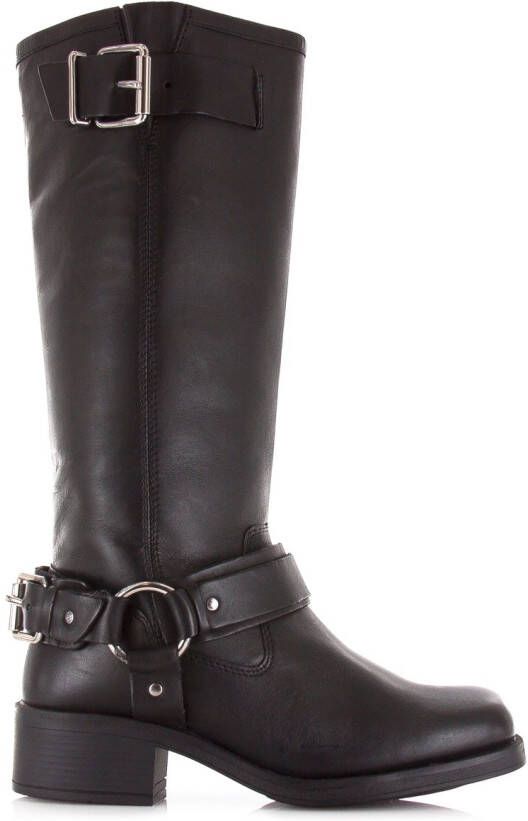 POELMAN Cowboylaarzen met gespen Zwart Leer Cowboy laarzen Dames - Foto 3