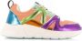 POELMAN Multi sneaker Plumb Salmon Green Blue Roze Mesh Lage sneakers Dames - Thumbnail 3