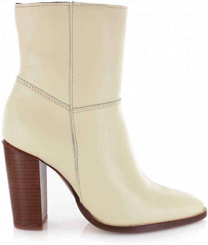 PS Poelman MADE Dames Laarzen met hak Gebroken Wit - Foto 3