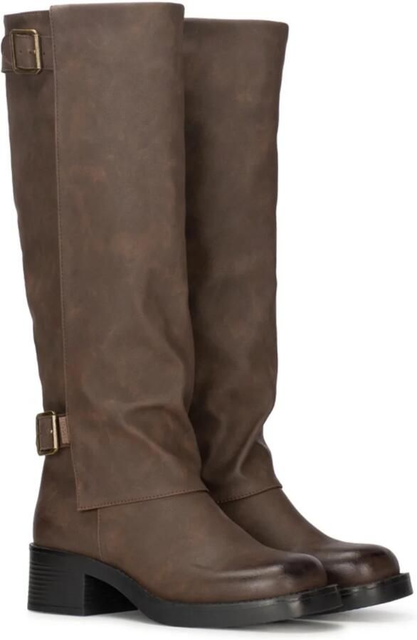 POELMAN laarzen met kap donkerbruin Imitatieleer Dames - Foto 3