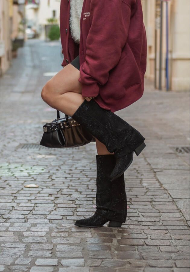POSH by Poelman Lois cowboylaarzen met studs zwart - Foto 6