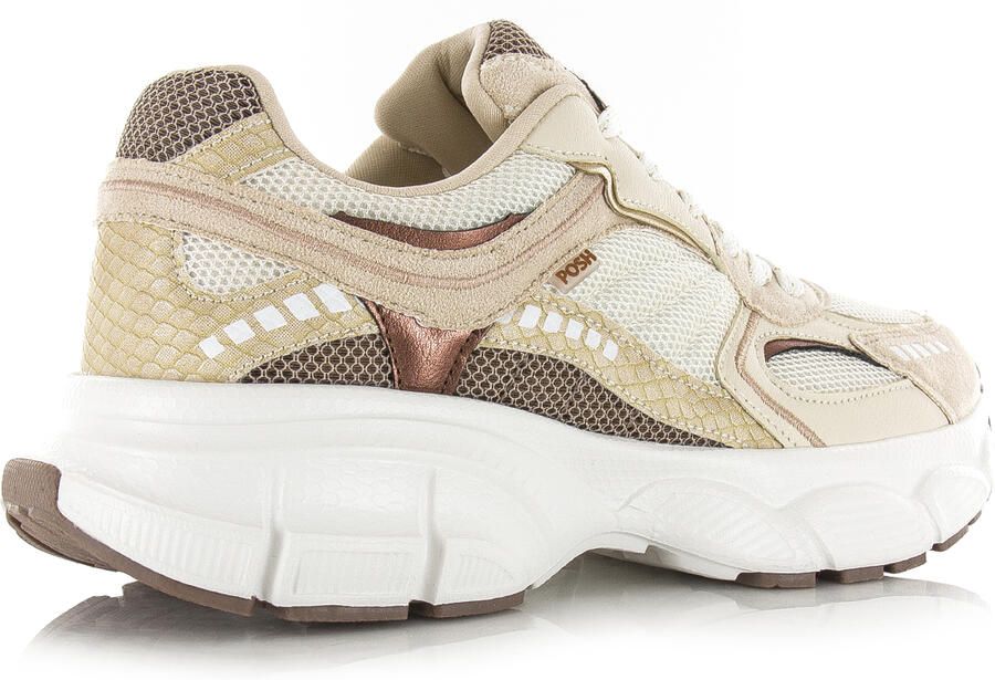 POSH by Poelman LISE Dames Sneakers Beige met combinatie - Foto 5