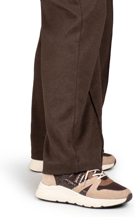 POSH by Poelman CAROCEL Dames Sneakers Bruin met beige combi - Foto 4
