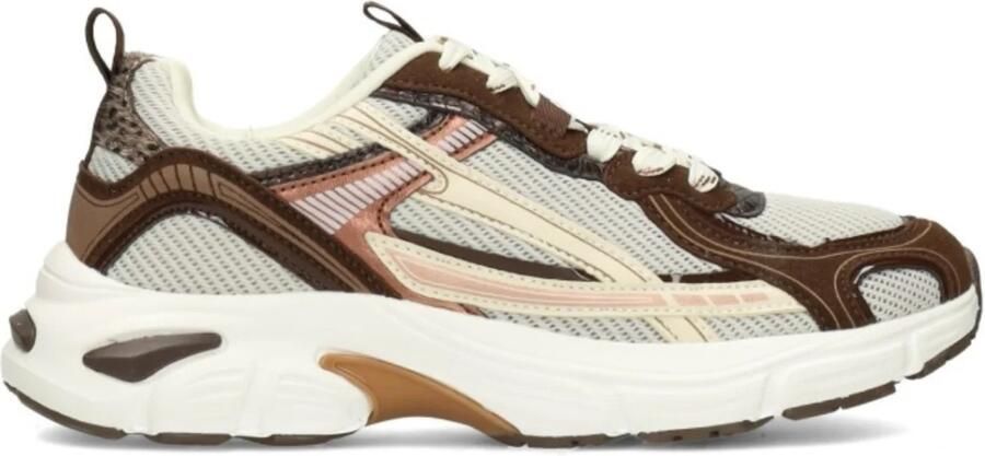 POELMAN POSH Harper sneaker dk chocolate Textiel Dames - Foto 2
