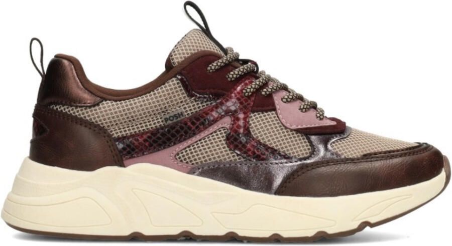POSH by Poelman Sneakers Kiki 523 Rood Grijs Bruin Beige - Foto 8
