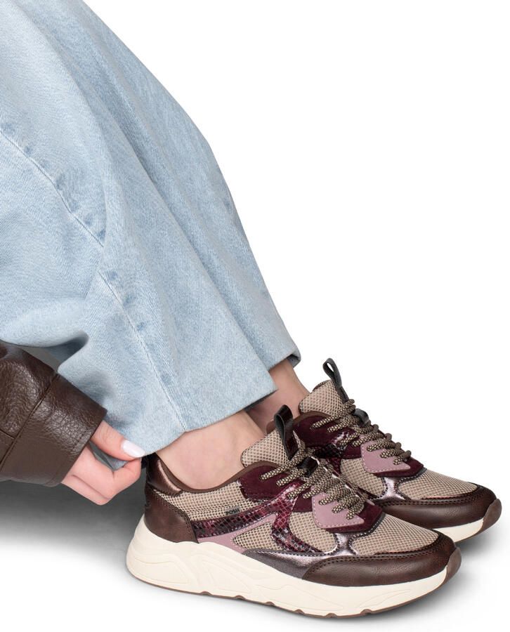 POSH by Poelman Sneakers Kiki 523 Rood Grijs Bruin Beige - Foto 5