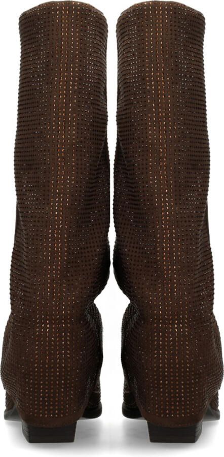 POELMAN PS LOIS laarzen studs dark brown Suedelook Dames - Foto 6