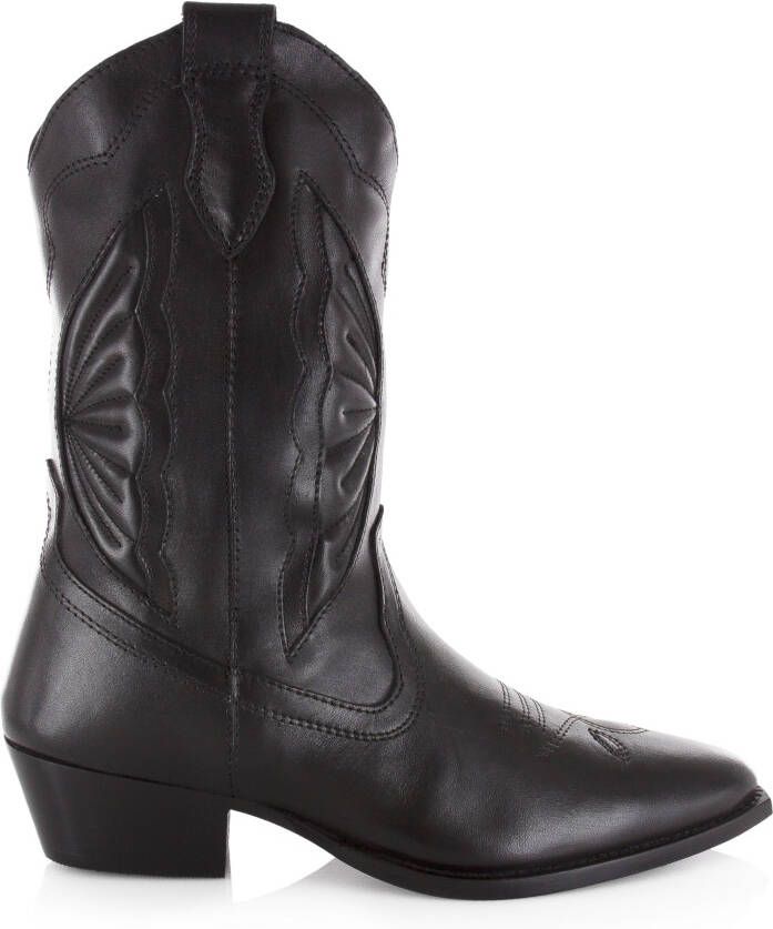 PS Poelman Moco leren cowboylaarzen zwart - Foto 2