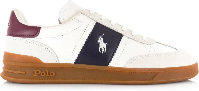 POLO RALPH LAUREN Ralph Lauren Lage Sneakers Heren Heritage Area Leer Wit - Foto 8
