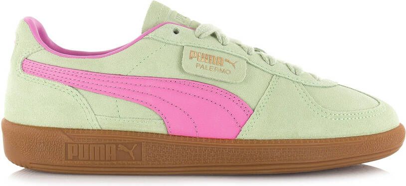 Puma Palermo Fresh Mint Fast Pink Groen Suede Lage sneakers Unisex