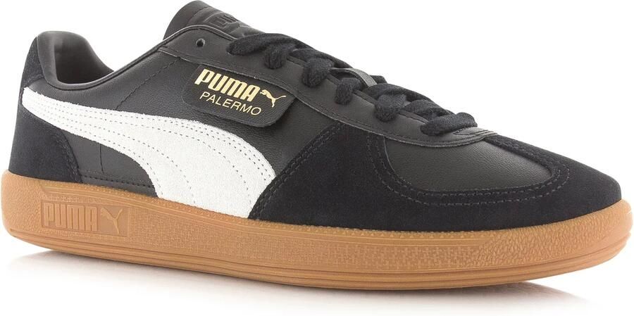 Puma Palermo Lth Black Feather Gray Gum Zwart Leer Lage sneakers Unisex - Foto 17