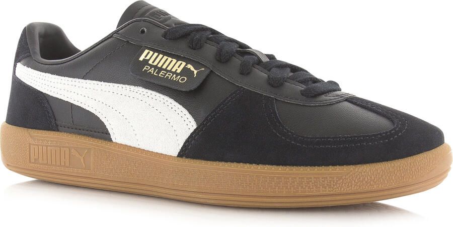 Puma Palermo Lth Black Feather Gray Gum Zwart Leer Lage sneakers Unisex - Foto 14
