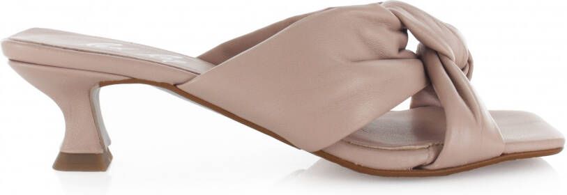 RED RAG Slip on heel knot Roze Leer Sandalen met hak Dames - Foto 3