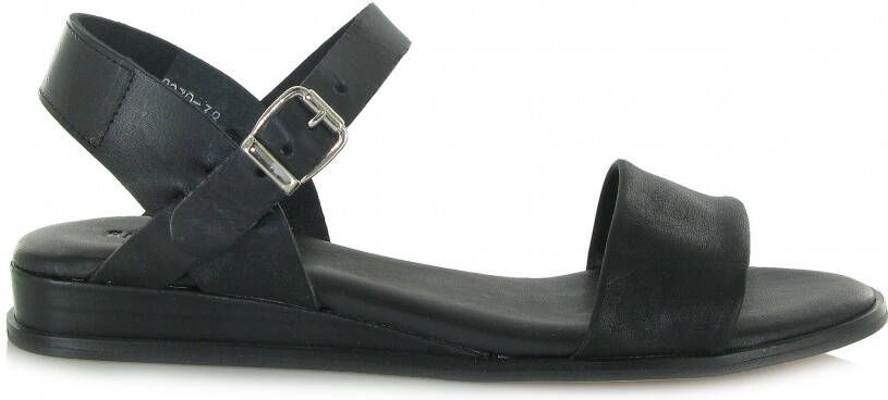 Red-Rag Red Rag Sandalen Dames Damesschoenen Leer Sleehak hoogte 4 cm 79370 Zwart - Foto 6