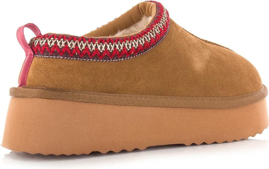 S C SC cognac boots met warme voering Suede Dames - Foto 4