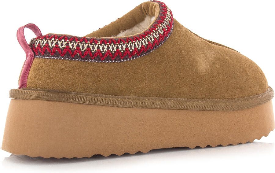 S C SC cognac boots met warme voering Suede Dames - Foto 4