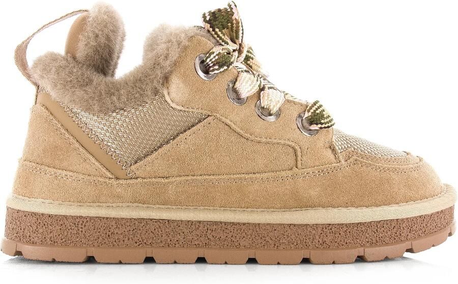 S C SC Mellow taupe sneaker warme voering Leer Dames - Foto 2