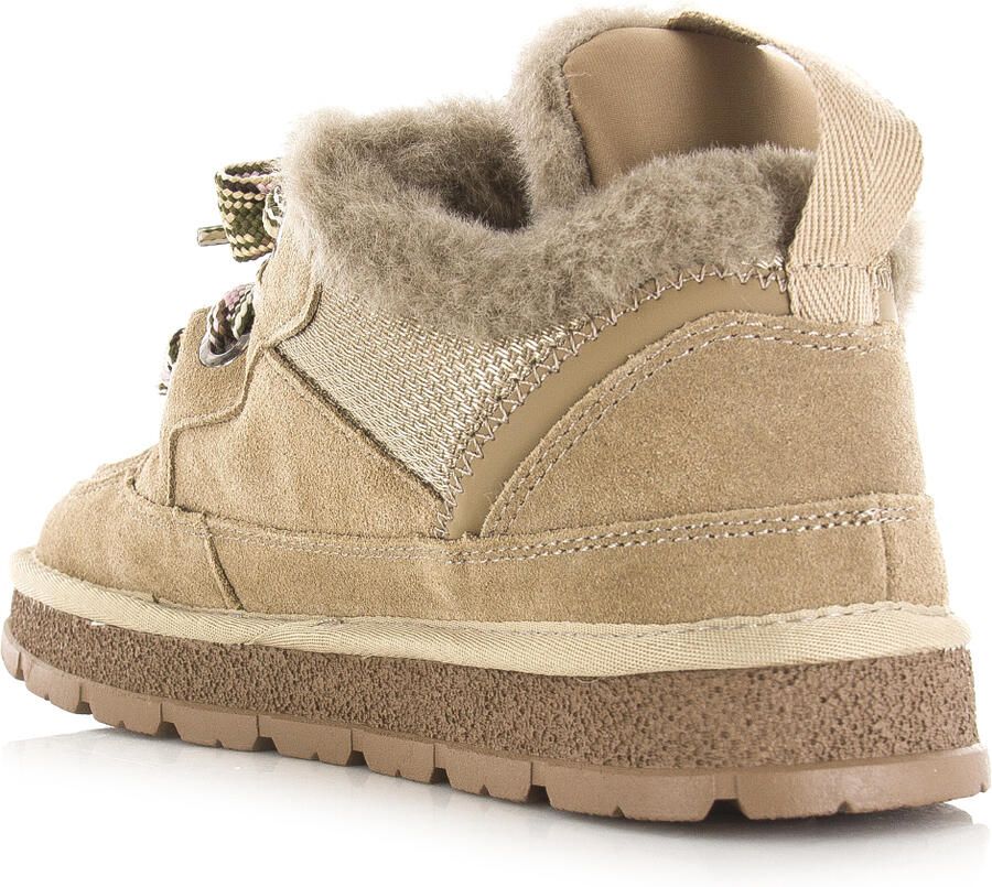 S C SC Mellow taupe sneaker warme voering Leer Dames - Foto 4